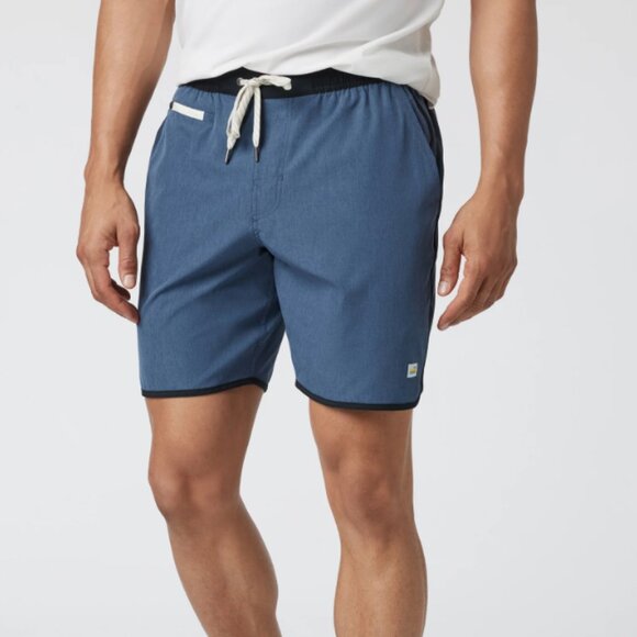 Vuori Mens Banks Short Azure Linen Texture M - Picture 1 of 14